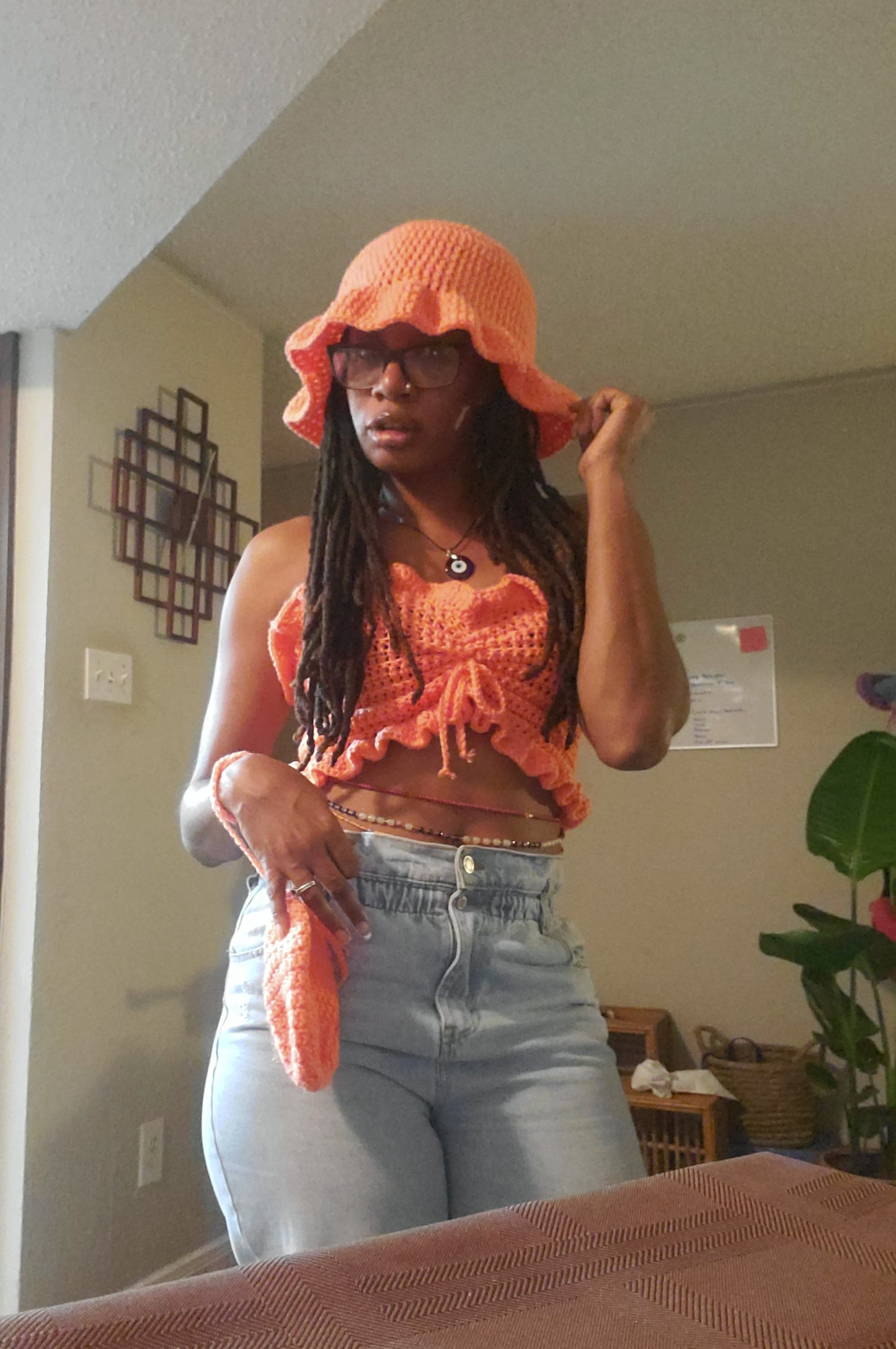 3 Pc Ruffled Halter Set