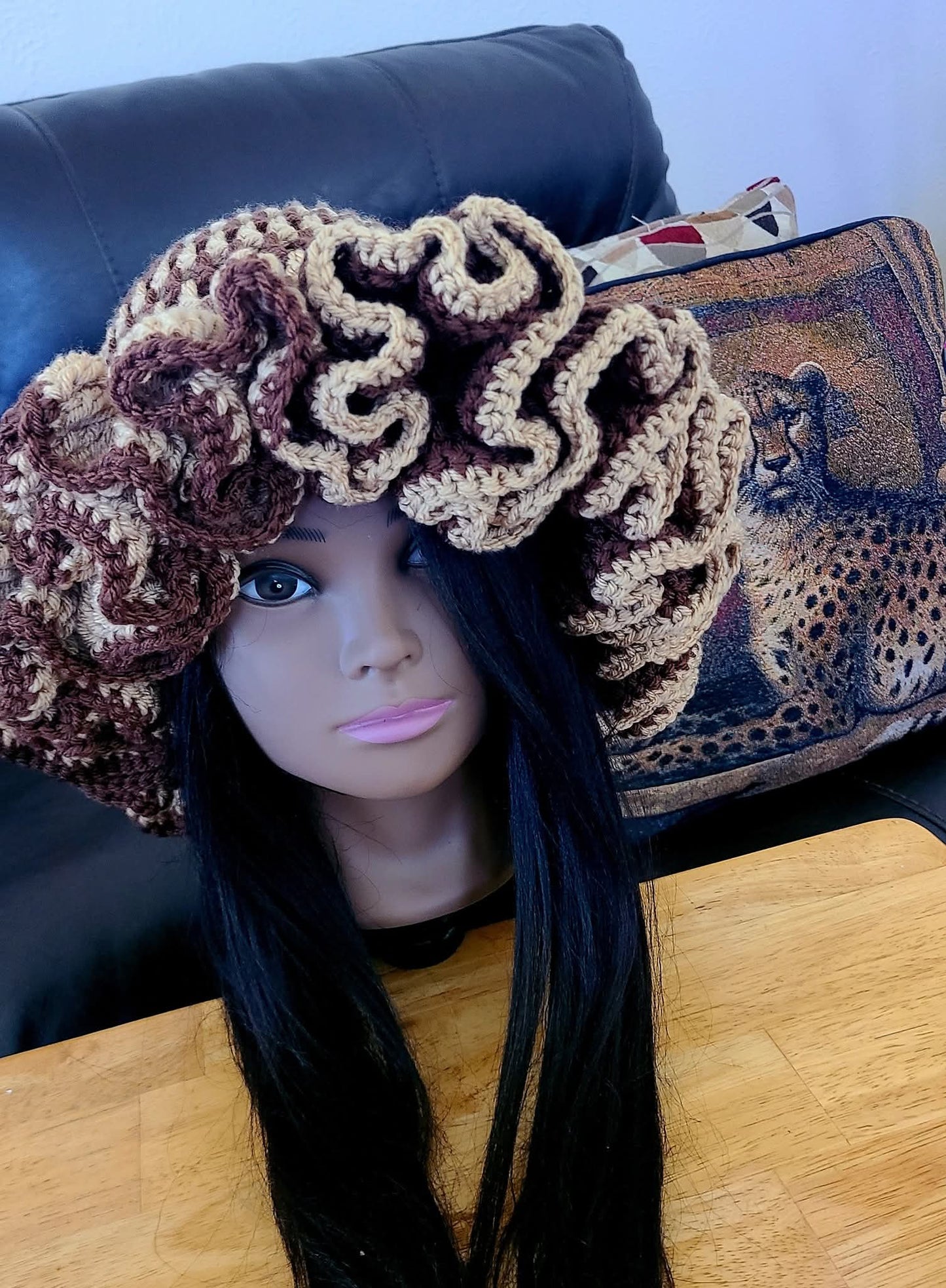 2 toned "EXTREME " Ruffle Hat